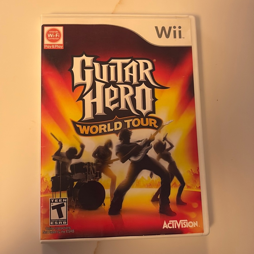 Wii Guitar Hero world tour game